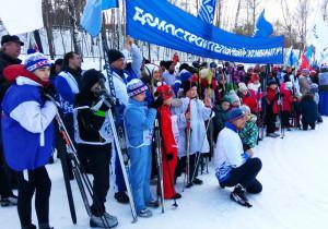 Московские строители вышли на лыжню